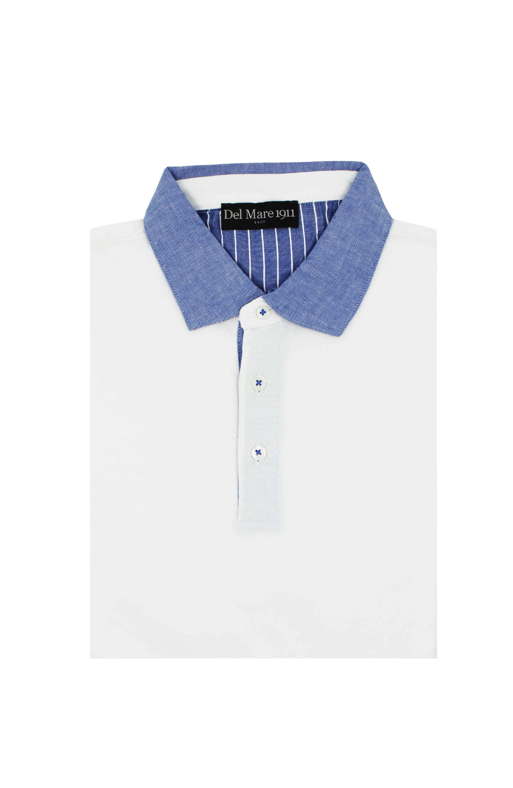Polo piquet con collo camicia